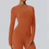 Top Deportivo de Manga Larga para Entrenamiento Ajustado, Transpirable, para Correr y Fitness, Sensación Nude Europea y Americana, Cepillado Doble Cara, Camiseta 52540