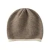 Gorro de Punto 100% Cachemir Puro para Mujer en Invierno, Sombrero Frío de Moda Simple y Versátil, Sombrero para Exteriores de Lana Baotou de Color Contrastante