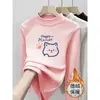 Nova Roupa Térmica Base para Meninas Estilo Outono/Inverno com Gola Meia-Alta Camiseta Interna Estilosa Manga Longa para Bebês e Crianças