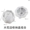 Tarro de Almacenamiento de Encaje de Resina de Cristal de Amapola Molde de Silicona para Decoración de Taza de Velas de Cemento Yeso DIY