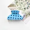 Novo Prendedor de Garra Meia-Lua de Bolinhas em PVC para Mulheres Prendedor de Cabelo Macaron Doce Menina Parte de Trás da Cabeça Penteado Presilha Tubarão Garra de Cabelo
