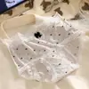 Calcinha de Renda Fofa com Bolinhas para Meninas, Verão Ultra Fina Sem Costura Doce Respirável Seda de Gelo Toque Fresco