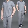 Traje Deportivo Casual para Hombres de Mediana Edad y Mayores Camiseta de Manga Corta de Verano Ropa de Verano para Papá Pantalones de Hombre Ropa Deportiva