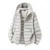 Chaqueta ligera de plumón con capucha, nuevo modelo de invierno, 90% plumón de pato, abrigo a prueba de frío y cálido, chaqueta térmica ligera para exteriores