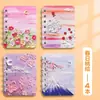 Cuaderno Pequeño de Espiral A7 Lindo Súper Lindo Mini Bloc de Notas Portátil Bolsillo de Solapa Portátil Pantalones Cuaderno Pequeño Espiral Estilo Pintura al Óleo