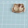 Accesorios de Resina DIY de Dibujos Animados Joyería Piezas a Cuadros Gatito Pegamento Cremoso Pasador Hecho a Mano Accesorios para Funda de Teléfono Móvil Hebilla de Zapato