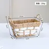 Cesta de Almacenamiento de Escritorio, Cesta de Almacenamiento Tejida de Cuerda de Papel, Cesta de Almacenamiento para Cosméticos y Artículos de Tocador, Caja de Almacenamiento para Snacks y Artículos Varios de Mesa de Café