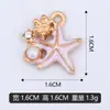 Se Puede Mezclar por Lotes DIY Estrella de Mar Perla Incrustada de Diamantes Pulsera Colgante Individual Colgante de Collar Accesorios Venta Directa de Fábrica Transfronteriza