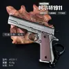 1:3 Desmontar Colgante Modelo Semiafricano 1911 7.5CM tamaño pequeño Pistola de Juguete Llavero de Nylon No Lanzador