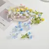 Decoración de Pared de Flores de Cadena de Lirio del Valle Simulación Corona Hecha a Mano DIY Adorno para la Cabeza Decoración de Boda Materiales de Flores Artificiales