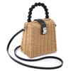 Bolsa de ombro transversal de palha trançada para compras na Amazon Bolsa de rattan trançada Bolsa de praia Bolsa feminina pastoral doce