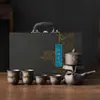 2026 Novo Modelo Conjunto de Chá Automático de Argila Roxa Caixa de Presente Conjunto para Uso Doméstico, Bule de Chá Cerâmico Kung Fu Completo Presente Corporativo