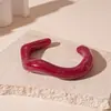 Pulseras Populares Transfronterizas Europeas y Americanas, Pulseras Anchas de Ola Irregular Manchadas de Acrílico, Pulseras de Nicho de Alta Gama para Mujer