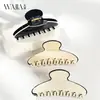 Novo Presilha de Garra Grande Elegante de Acetato Estilo Francês Wjia para Cabelo Feminino