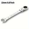 Llave de carraca universal de 72 dientes Llave de doble propósito Llave de carraca de cabeza móvil Apertura Flor de ciruelo Ahorro de mano de obra Llave rápida