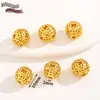 Chapado en Cobre con Oro Real Estilo Chino Oro Antiguo Gota de Aceite Aleación Espaciadores Huecos Cuentas Sueltas Accesorios para Pulseras DIY Materiales
