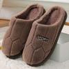 Pantufas de Algodão Masculinas para Outono, Uso Doméstico Interno, Pantufas Quentes de Sola Grossa para Casal, Pantufas Pós-Parto Antiderrapantes Forradas com Lã para Mulheres no Inverno