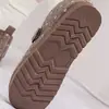 Zapatos Estilo Birkenstock de Felpa con Suela Gruesa y Lunares Personalizados Invierno Punta Redonda Talón de Piel Zapatos de Algodón Moda Cálida Casual para Uso en Exteriores