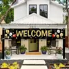 Fiesta de Bienvenida Transfronteriza Banner Exterior Adecuado para Reuniones Familiares, Decoración Escolar Banderas de Fiesta Fábrica Venta al por Mayor