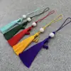 Xiangfei 8B-7 Loto Tallado Doble Borla Colgante Borla Traje Antiguo Dinastía Han Solapa Prensada Escalón Prohibido Estilo Antiguo Ropa con Espalda de Nube Accesorios
