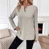 Explosiones de Moda Transfronteriza para Mujeres Europeas y Americanas Camiseta de Primavera y Otoño con Cuello de Botón