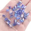 Cuentas Rectangulares de Cristal Chapado en Cristal Cuentas Hechas a Mano Pulsera DIY Cadena para Teléfono Móvil Cuentas Sueltas Material para Joyería Accesorios