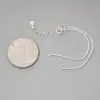 Pulsera semiacabada de plata pura S925 con cadena de extensión, pulsera de cadena de hueso de serpiente, accesorios para manualidades, pulsera chapada en oro