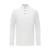 Nueva Camiseta Polo de Manga Larga con Cuello de Solapa de Piqué Color Sólido que Absorbe la Humedad Camiseta Personalizada de Publicidad Ropa de Trabajo Bordada