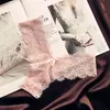 Nuevo Tanga de Encaje y Malla con Doble V en la Cintura Estilo Europeo y Americano de Alta Gama Forma de T Sexy de Cintura Baja Pantalones Cortos para Mujer