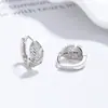 Pendientes de Hoja de Plata 925 para Mujer, Lujo Accesible Elegante, Pendientes de Diamante de Zirconia Flash de Nicho Ins, Pendientes, Joyería de Oreja Moderna y Sencilla