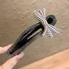 Luxo Leve Retrô Super Brilhante Bolinhas Laço Presilha Preguiçosa Presilha Bico de Pato Grande Grampo de Cabelo Acessório de Cabelo