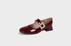 Zapatos de Noche Estilo Yuanlitong para Mujer con Tacones Altos de Pedrería de Punta Cuadrada y Hebilla Cuadrada, Zapatos Mary Jane de Tacón Grueso, Zapatos Individuales para Mujer, Zapatos de Boda