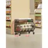 Prateleira de armazenamento de cozinha, móvel atrás da porta, organizador multifuncional de frutas e vegetais, expositor de lanches de supermercado, estante de exposição de vários níveis de piso