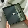 Caixa de Presente Nova para Caderno de Negócios com Logo Personalizado, Caderno de Escritório de Alta Qualidade, Presente para Reunião Anual Corporativa e Estudantes