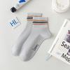 Calcetines Cortos de Cinco Puntos de Algodón Peinado Transpirables Anti-pilling para Hombre, de Calidad, Versátiles y Modernos, Sin Costuras, para Primavera y Verano