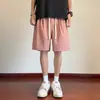 Shorts Bordados com Letras Pretas para Homens, Novo Estilo de Verão, Corte Solto, Tamanho Grande, Esportivo Casual, Calças de Cinco Pontos de Secagem Rápida para Meninos
