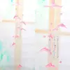 Sino de vento de acrílico plástico golfinho luminoso estrela de cinco pontas sino de vento pingente de decoração de casa presente para estudante