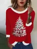Moletom de Natal Europeu Masculino Gola Redonda Estampa 3D Rena Boneco de Neve Manga Longa Pulôver Outono Inverno Nova Blusa