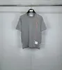 Camiseta Informal de Manga Corta con Cuello Redondo y Tira Webbing de Colores Rojo, Blanco y Azul en el Lateral, Estilo Verano Nuevo, Directo de Fábrica Tb para Hombres y Mujeres