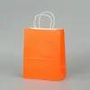Sacolas de Papel Kraft Portáteis em Estoque, Impressão de Logo Disponível, Sacolas de Papel para Embalagem de Takeaway de Catering, Sacolas de Papel para Embalagem de Presentes de Feriado, Personalização