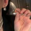Pendientes de Diseño Cepillado Vintage Aros Elegantes para Mujer 2024 Nuevos Pendientes de Perla de Diseño de Nicho de Moda