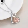 Knn-966 Collar de Hermana con Forma de Corazón para Mujer, Joyería Electroplateada Transfronteriza, Estilo Amistad, Accesorios de Alta Gama