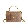 Bolsa infantil acolchoada com corrente estilo coreano inspirada na Chanel para meninas, bolsa baú da moda tendência 2026, bolsa de ombro e transversal infantil