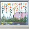 Brup Vid de Flores Frescas Pegatina Estática Flor Curativa Suave Flor Pintada a Mano Pegatina Decorativa para Ventana de Vidrio Br-Jd5186E