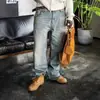 AliExpress Wish Moda Outono 2026 Jeans Lavado Vintage Desgastado Calças Compridas Casuais Tendência High Street Americana