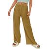 Pantalones Casuales de Moda para Mujer 2024 Amazon Más Vendidos de Algodón y Lino con Múltiples Bolsillos y Hebilla de Uña