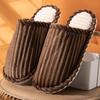 Pantuflas de algodón para mujer, cálidas, antideslizantes y resistentes al desgaste, para uso exterior, de felpa, para hombre, 2024