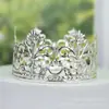 Nueva Corona de Reina Calada Estilo Francés Hierro Forjado Adorno Redondo, Lujo Ligero Mesa de Postres Decoración para Hornear Pasteles de Cumpleaños
