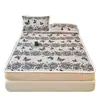 Lençol de Cama Ajustável de Veludo Leite com Padrão Esculpido, Capa de Cama com Cobertura Total de 360 Graus Meticulosamente Projetada, Antiestático, Grau Materno e Infantil, Macio e Quente