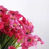Flores Artificiais Transfronteiriças Amazon Flores Artificiais de Plástico Falsas para Exterior Grama de Primavera Violeta Jardinagem Pátio Decoração de Casa